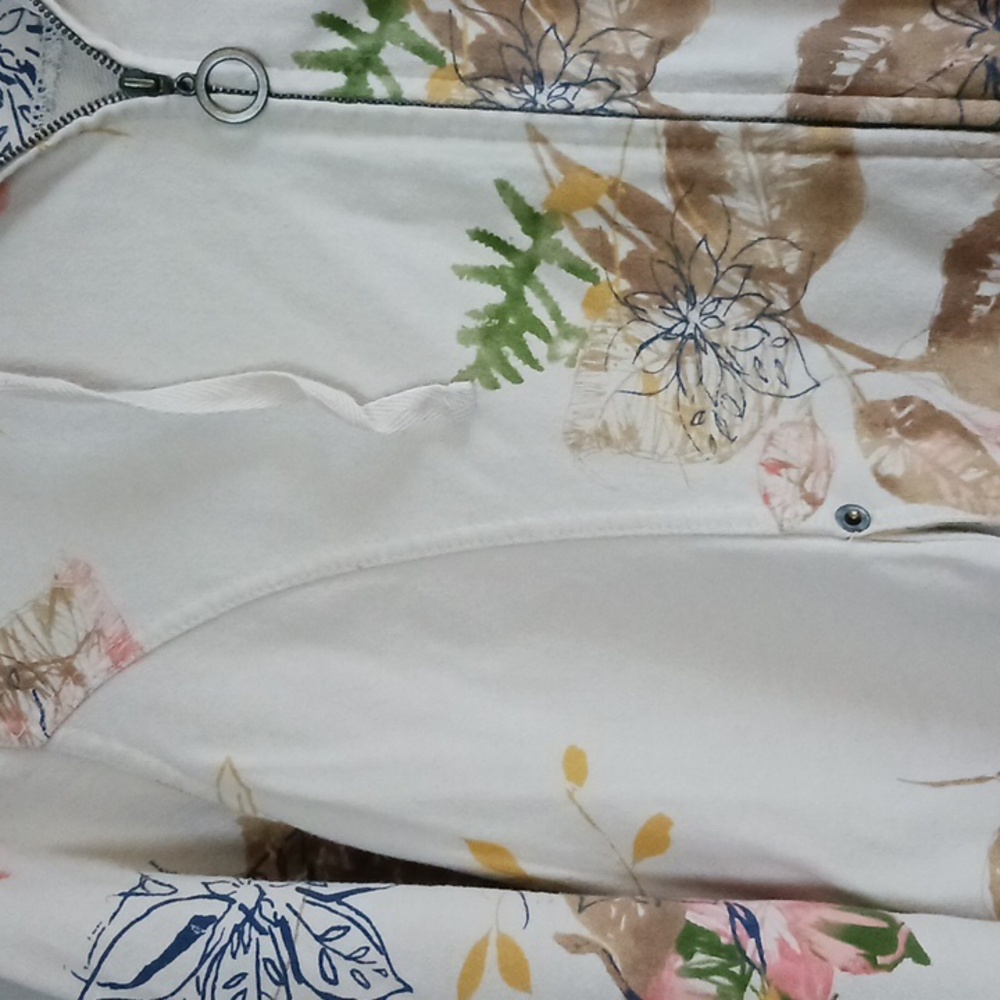 Kate Hill Cotton Zip Up Hoodie Sweatshirt Size PM - Picture 4 of 15